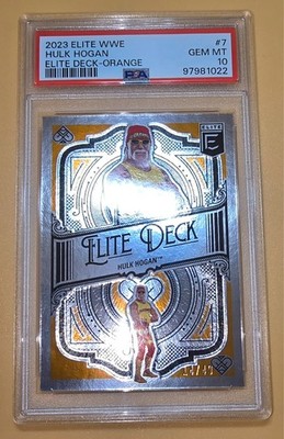 Hulk Hogan PSA 10 Real American Low Pop 2 Panini Elite Deck Orange