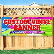 Anley Custom Vinyl Banner - 13oz Heavy Duty Vinyl Sign - Personalized Banner