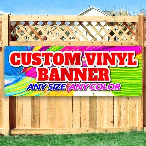 Anley Custom Vinyl Banner - 13oz Heavy Duty Vinyl Sign - Personalized Banner - product listing photo