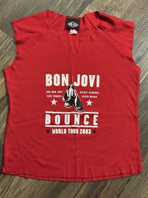 Vintage Bon Jovi World Tour 2003 Bounce Women s Baby Doll Shirt S/M