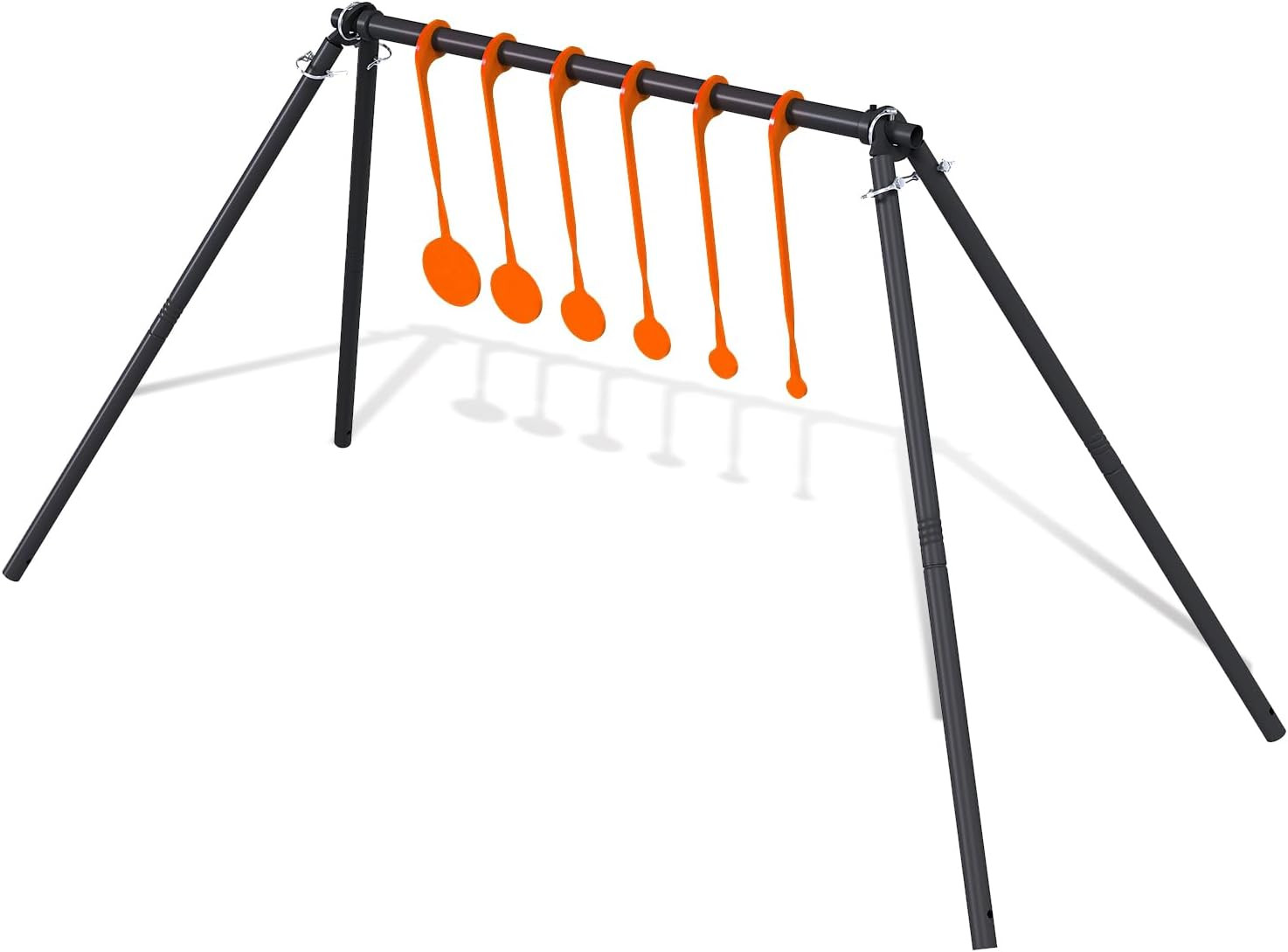 AR500 Steel Target Stand System Kit, 1/4” Thick 6 Spinning Targets, Suitable for