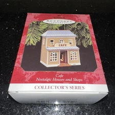 Hallmark 1997 "Cafe" #14 Nostalgic Houses & Shops Series Christmas Ornament