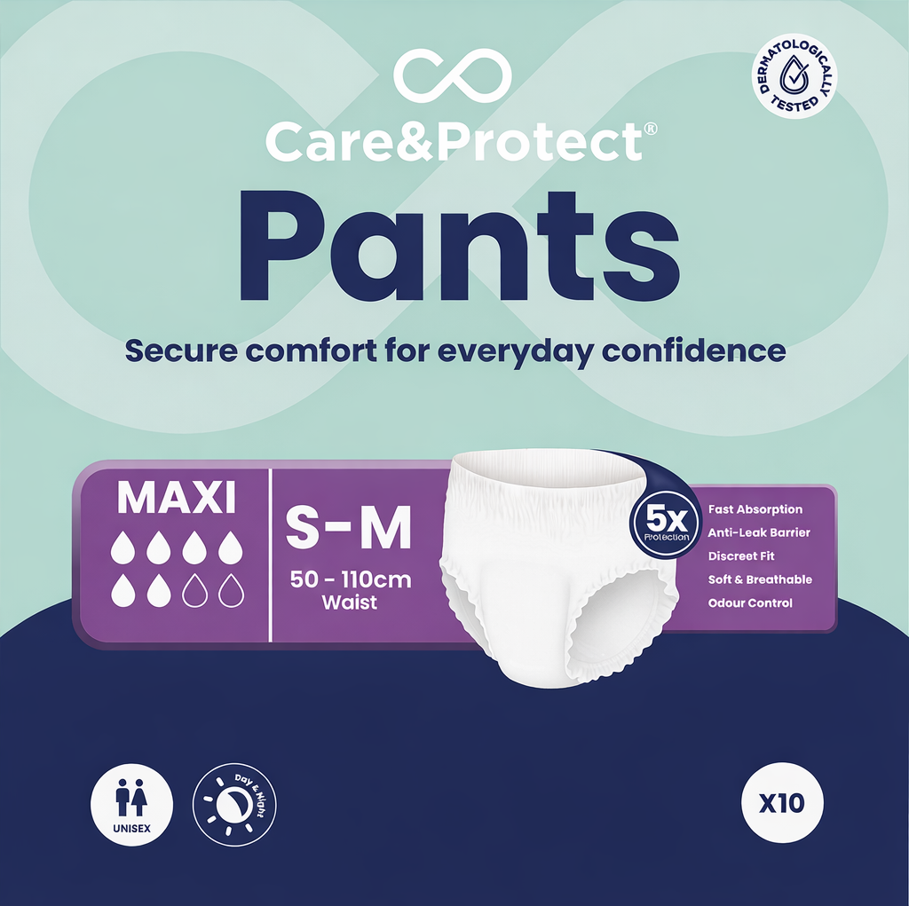 10 x Care and Protect Pants Maxi Small/Medium| Adult Unisex Pullups | 1 Pack of 10
