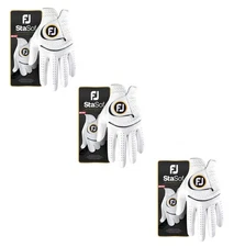 Footjoy StaSof Mens Leather Golf Glove (3 Pack) - New