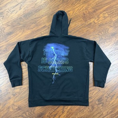 Project Rock Under Armour Hoodie Mens 2XL Black Wolf Scratching Heavyweight
