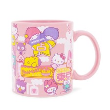 Sanrio Hello Kitty and Friends Icons Pink Ceramic Mug  20 Ounces