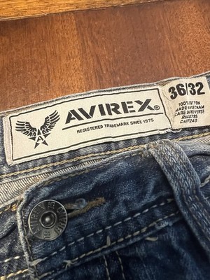 パンツ archive AVIREX over-all denim cotton Y2K Vtg Y2K Avirex Wide Leg Cross Pocket Jeans 36x32 Baggy Denim | eBay