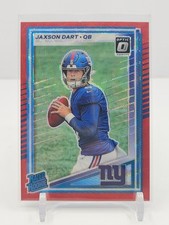 JAXSON DART 2025 DONRUSS OPTIC PREVIEW RATED ROOKIE RED WAVE PRIZM! RC! #1