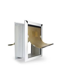 Extra Large Dog Door for Walls Heavy Duty Aluminum Doggy Door with Telescopin...