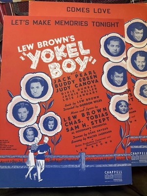 2-pack 1939 Stage Musical Sheet Music YOKEL BOY (Buddy Ebsen)