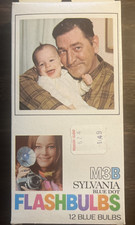 NOS Sylvania M3B Blue Dot Twelve Flashbulbs Complete Box of 12 NEW 