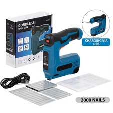 Nail Gun & Stapler Heavy Duty Electric 2 in 1 Brad Nailer & Tacker W/2000 Nails