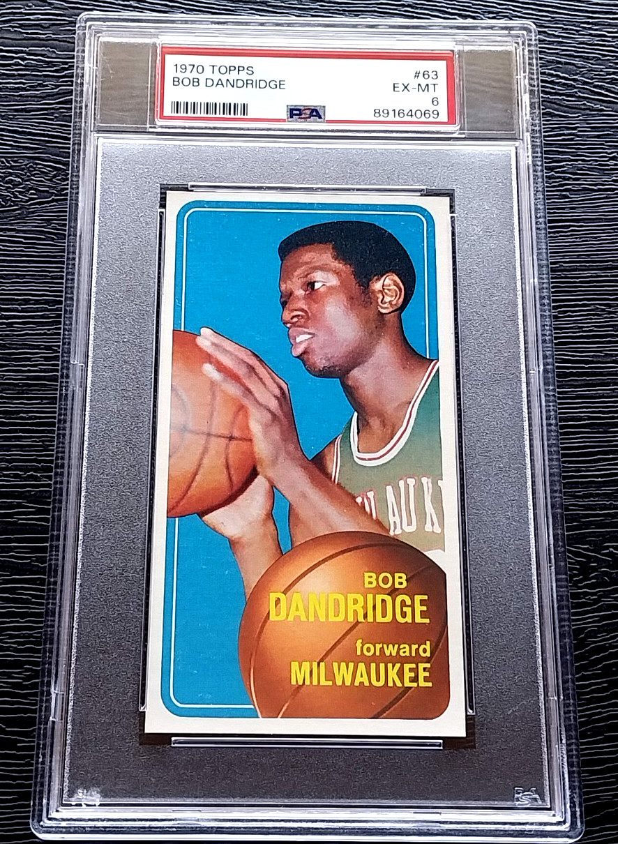 1970 TOPPS BOB DANDRIDGE ROOKIE BASKETBALL CARD #63 **CENTERED** PSA 6 EXMT