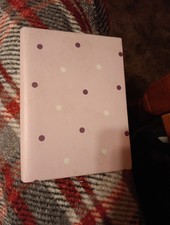 Melannco purple polka dot photo album holds 36 4" 6" photis