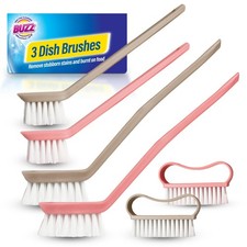 6pk Assorted Dish Washing Up Brush Set Kitchen Cleaning Brushes Sink Scrubber