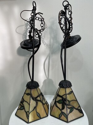 Tiffany Style Stained Glass Shade Pendant Light Kitchen Ceiling Hanging Lamps