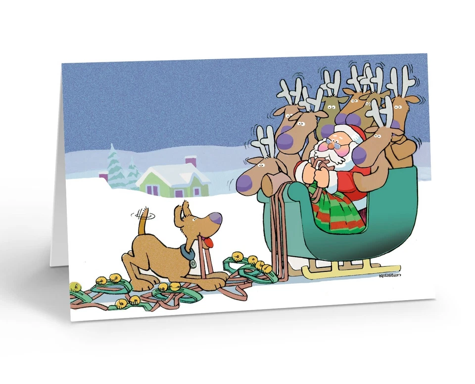 Funny Dog Christmas Cards - 16 Boxed Funny Dog Cards and Envelopes - 98 - Image 4 of 4
