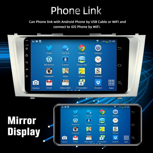 9" Android 13.0 Car Stereo Radio GPS Navi RDS Carplay For Toyota Camry 2006-2011 - Picture 7 of 14