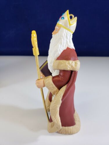 Decorazione natalizia vintage 1995 Hallmark San Nicola visitatori di Natale - Foto 3 di 8