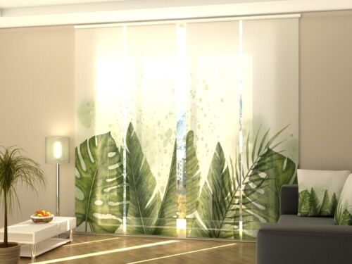 Foto-Schiebegardine grüne Palmenblätter, Flächenvorhang mit Motiv, auf Maß - Bild 1 von 1