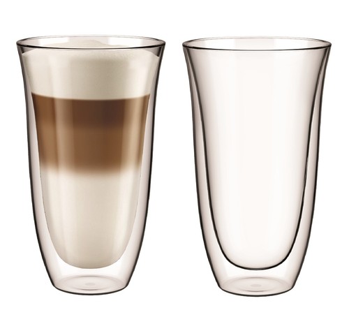 Aqualogis Double Wall Insulated Glass Coffee Latte Glass Mug Tea Cup 2x 250ml - Picture 2 of 4