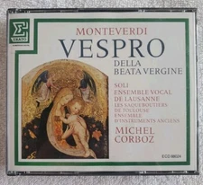 MONTEVERDI Vespro Della Beata Vergine Michel Corboz ERATO OPERA 2CD Set 1983 