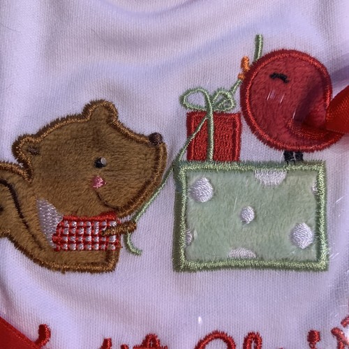 Hallmark Babero Bebé Bebés Primera Navidad Rojo y Blanco Nuevo - Imagen 6 de 6
