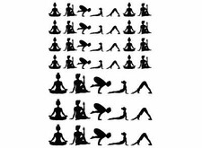 Yoga Time 43 pcs 0.5 to 0.75 Inch Black Fused Glass Decals