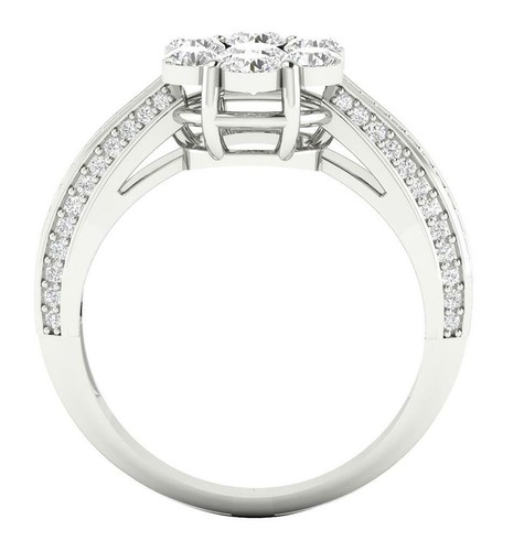 Solitaire Anniversary Ring Round Diamond 1.25 Ct SI1 G 14K White Gold Appraisal - Picture 5 of 8
