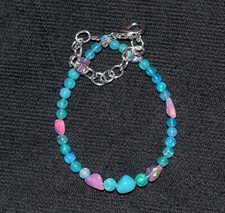 7''Natural Ethiopian Opal bracelet Wello Fire Opal Gemstone Beads Bracelet