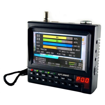 KPT-269HD Satellite Signal Finder HHT Signal Tester 4.3 Inch HD Input Monitor