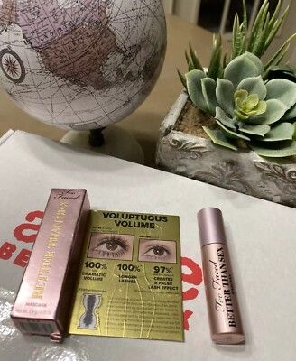 Too Faced Better than Sex Mascara in Black .13 oz NIB Mini Size FREE SHIP