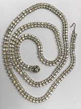 Silver Tone High Quality Rhinestone 2 Rows Belt Purchased From Bloomingdale's