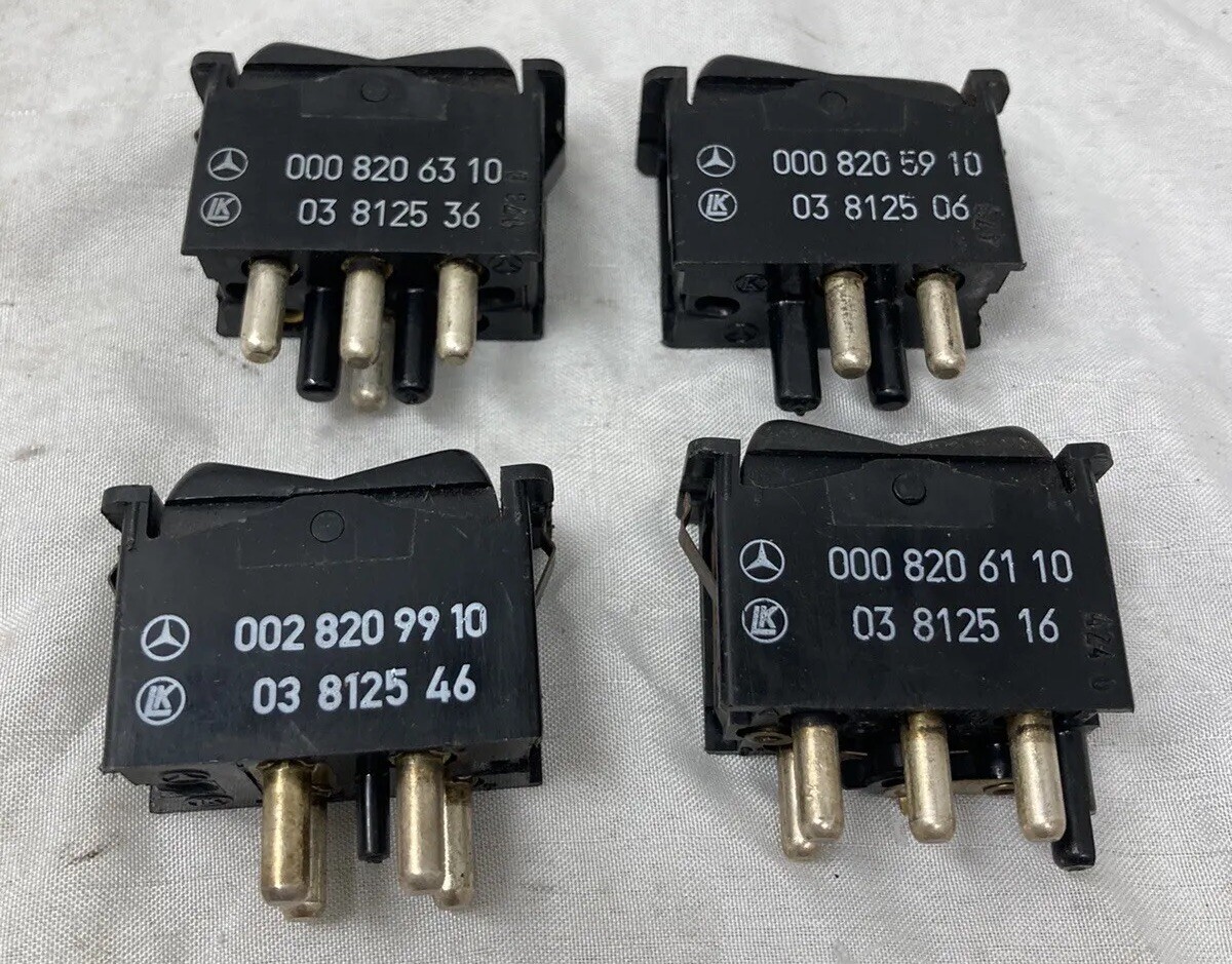 Mercedes OEM W123 Dash Switches Sunroof Dome Defrost 300D 300TD 300CD 240D eBay