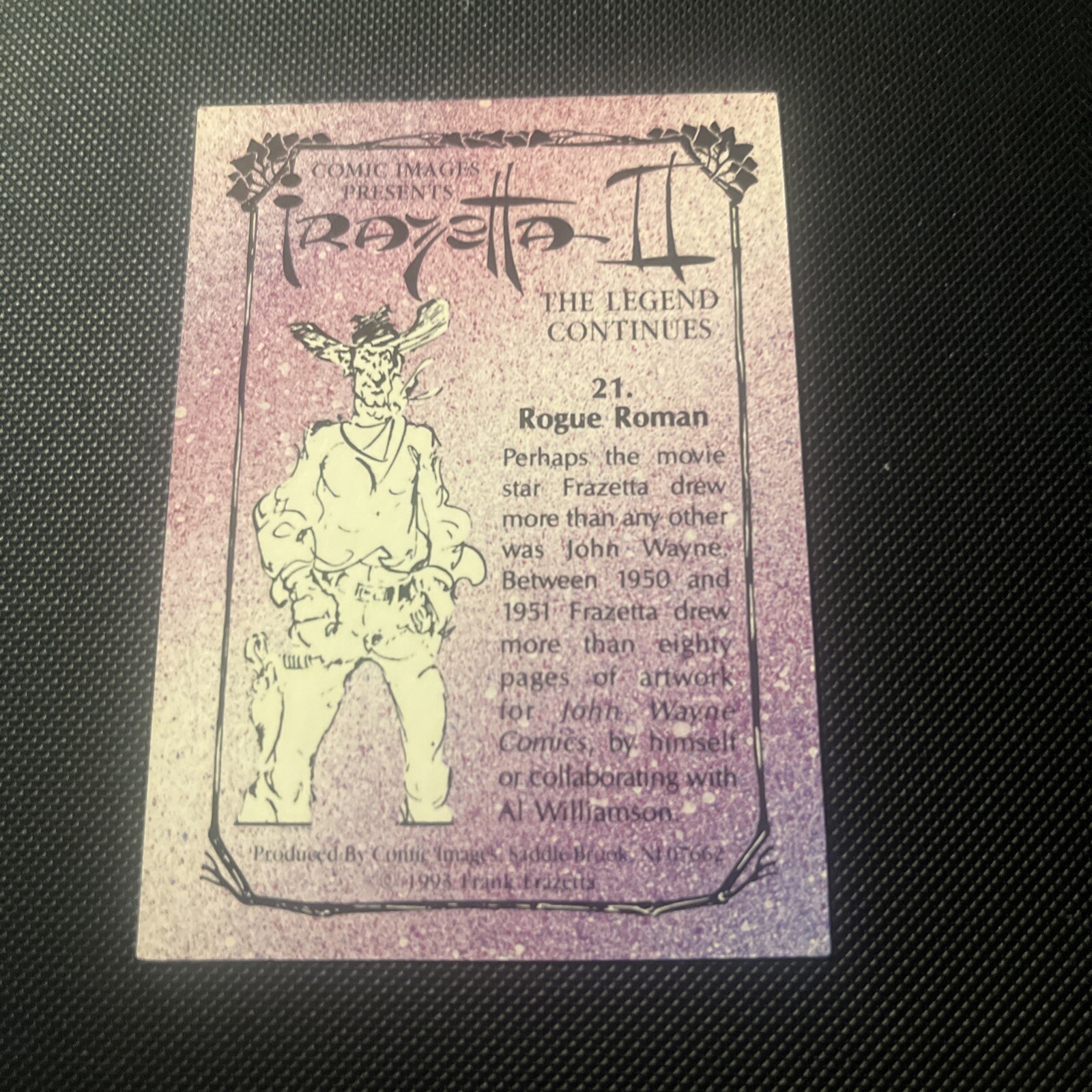 Comic Images Frank Frazetta II the Legend Continues Art Card #21 Rogue ...