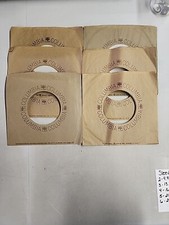 45 RPM 7" RECORD SLEEVES CO. SLEEVE 6 PACK SEE PHOTOS - Columbia SLV192 
