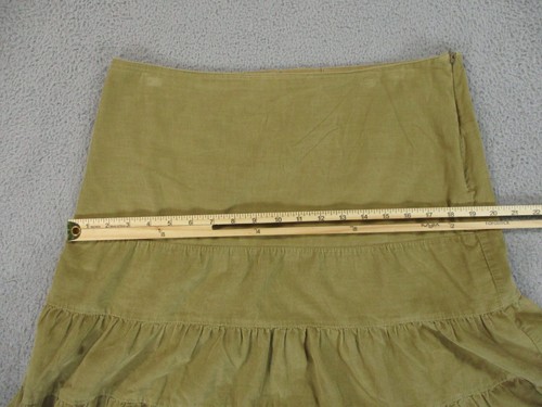 American Eagle Skirt Womens 8 Brown Corduroy Tiered Boho Tie Back Lightweight - Picture 9 of 12