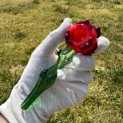 The Rosa Glass Pipe Smoking Hand Spoon Pipe Tobacco Glass Smoke Bowl Gift