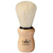 Omega Shave BEECH WOOD HANDLE - SYNTHETIC FIBER or PURE BRISTLE SHAVING BRUSH