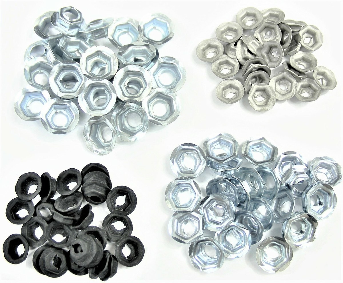 Datsun PAL Nuts- Fits 4mm to 8mm Studs- Emblem Trim Chrome- 100pcs