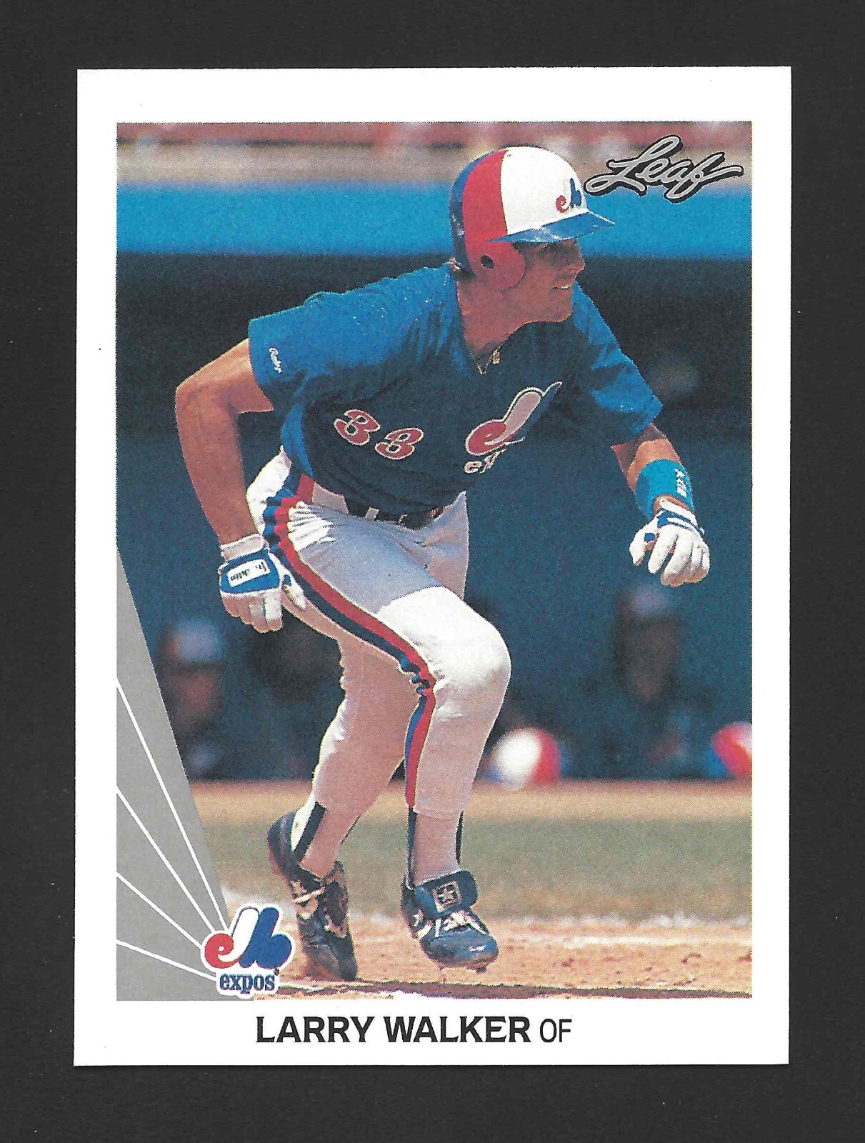 1990 Leaf #325 LARRY WALKER Raw - Montreal Expos - RC - HOF