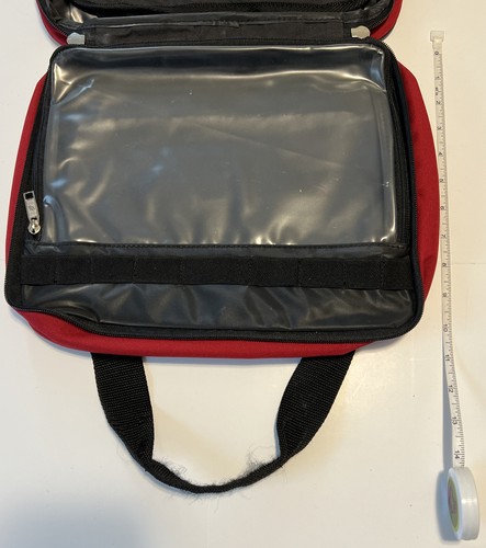 American Tourister Travel Carry On Overnight Bag Toiletry 14x4x11.5 Red Luggage - Picture 7 of 16