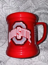 Embossed 3D Ohio State Buckeyes Mug The Encore Group Block O Red Grey Ceramic