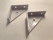 2 x White Plastic Corner Brace Brackets 50mm x 50mm (M138)