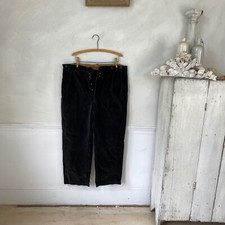 Heavy Black Corduroy Pants 1950s French Workwear 40 inch waist Farmhouse look