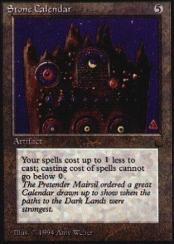 mtg calendar card MTG magic cards 1x Stone Calendar The Dark Light Play, English