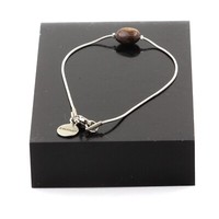Armband Aus Edelstahl 1 Perle Bronzit 5 Mm-8 Mm, Hergestellt In Frankreich