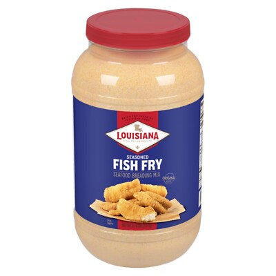 Louisiana Fish Fry Gallon Seasoned Crispy Fish Fry Seafood Breading Mix - 5.75