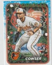 2024 TOPPS HOLIDAY COLTON COWSER OF ORIOLES ROOKIE #H170 HOT!