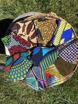 African Print Reusable Mask With Filter Insert Pocket (Filter Not Included)
